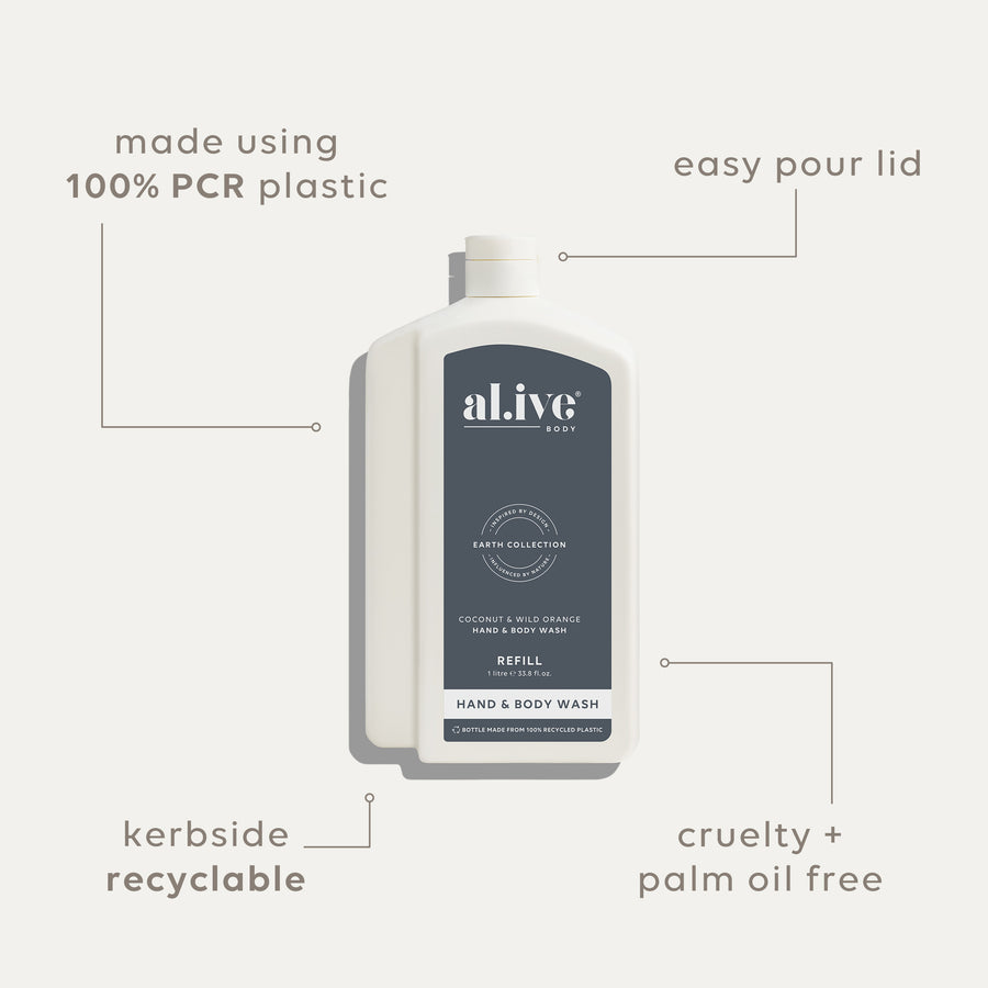 Hand & Body Wash Refill - Coconut & Wild Orange