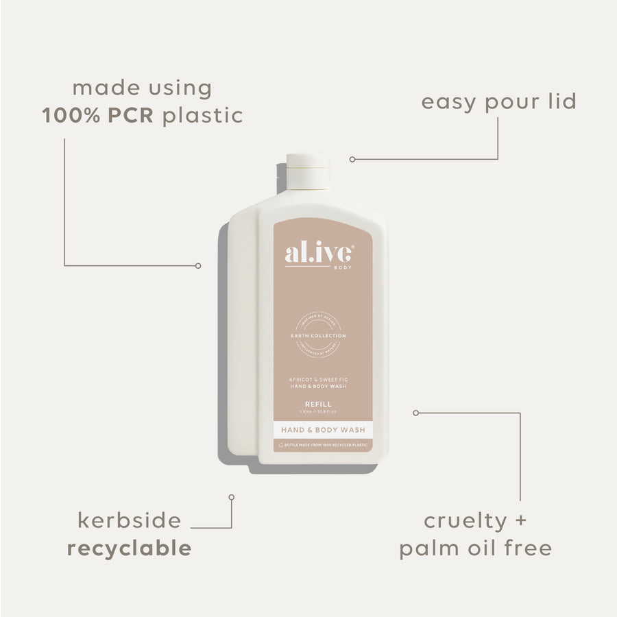 Hand & Body Wash Refill - Apricot & Sweet Fig