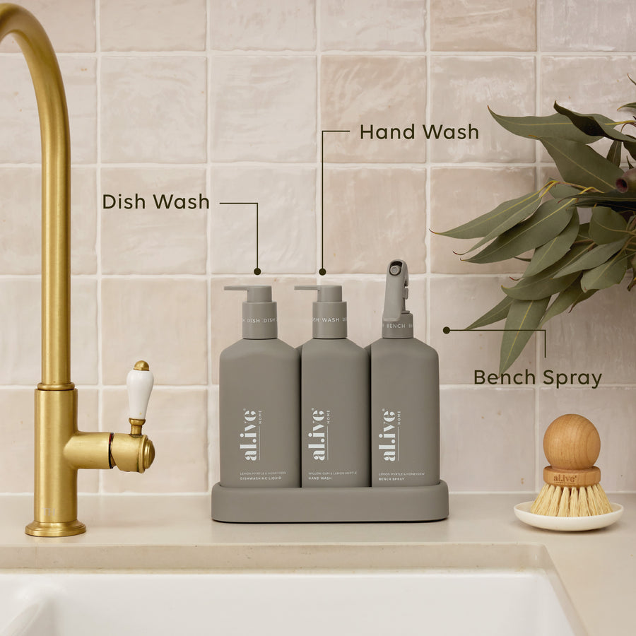 KITCHEN TRIO -WILLOW GUM & LEMON MYRTLE + LEMON MYRTLE & HONEYDEW