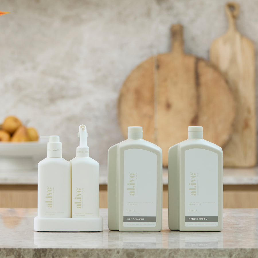 1 L HAND WASH REFILL - LEMON MYRTLE & HONEYDEW