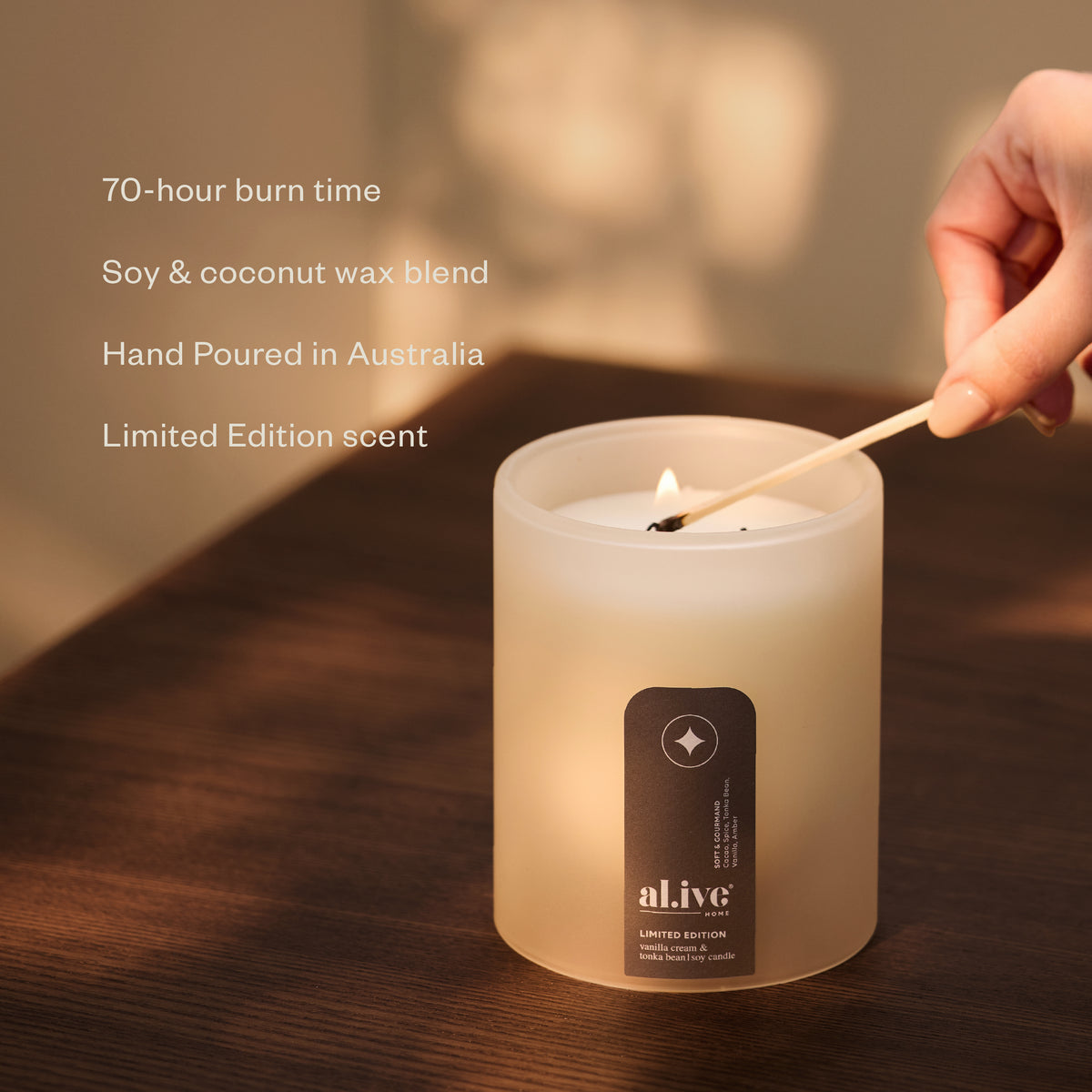 Soy Candle - Vanilla Cream & Tonka Bean