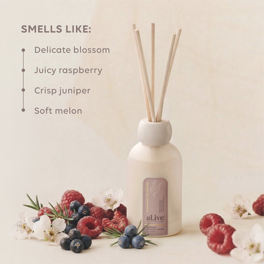 REED DIFFUSER  - RASPBERRY BLOSSOM & JUNIPER