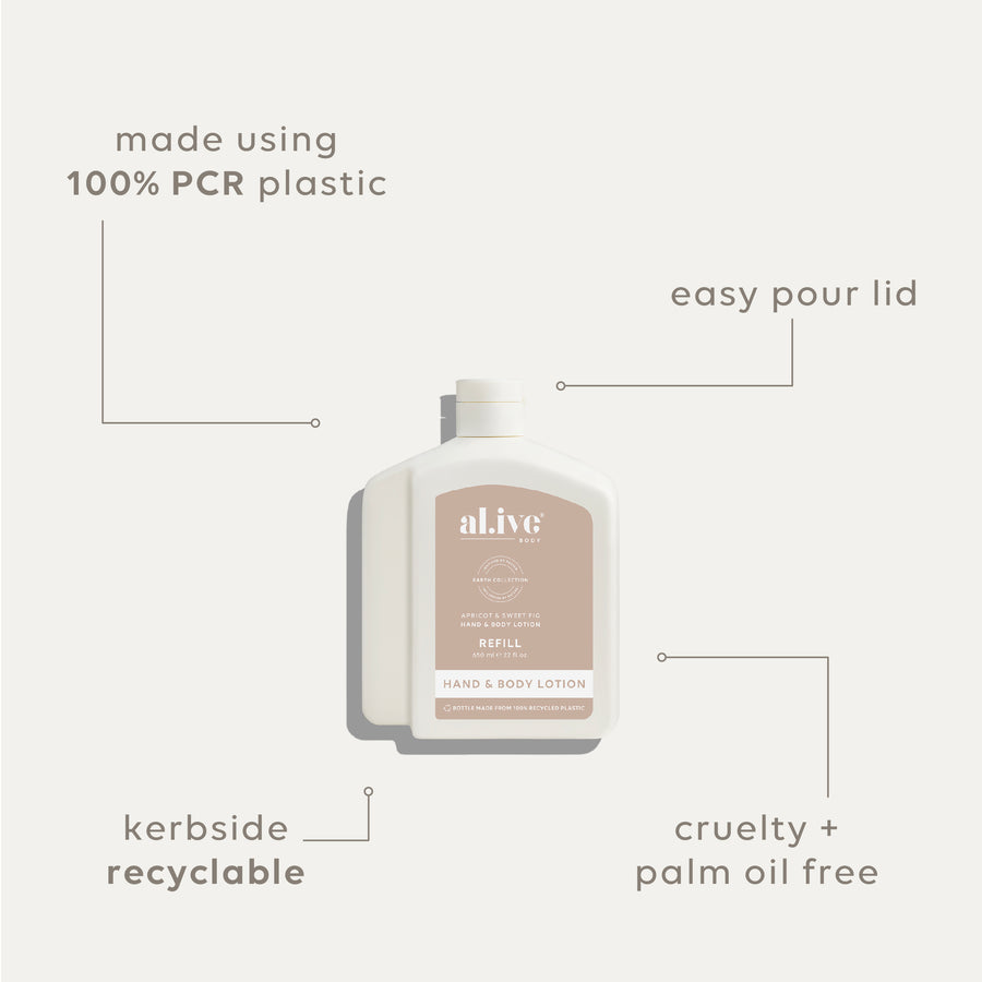 Hand & Body Lotion Refill - Apricot & Sweet Fig