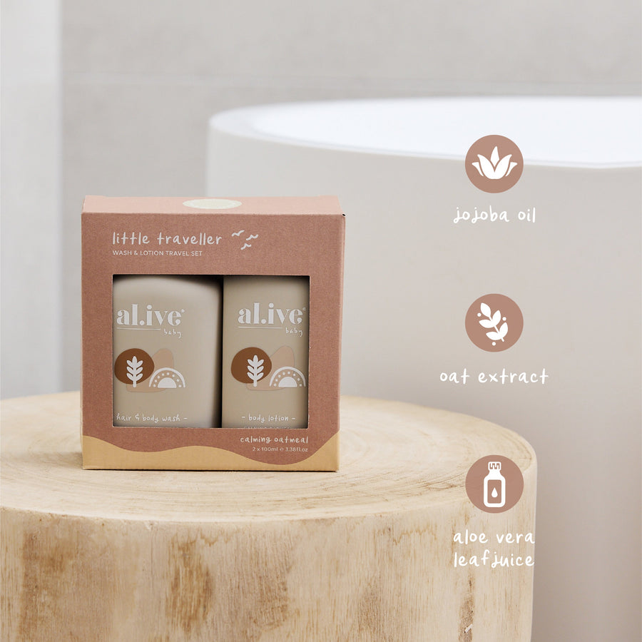 LITTLE TRAVELLER - WASH & LOTION TRAVEL SET